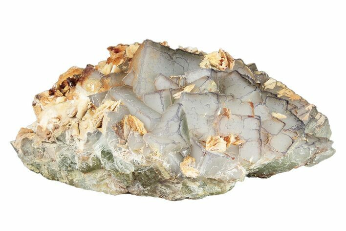 Purple Edge Fluorite Crystal Cluster - Qinglong Mine, China #205216